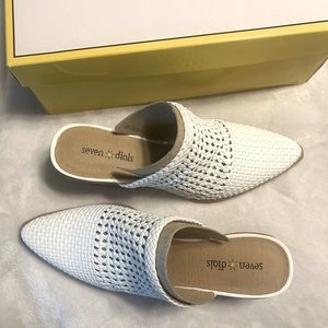 Seven Dials women white Quinton Block Heel slip on shoes